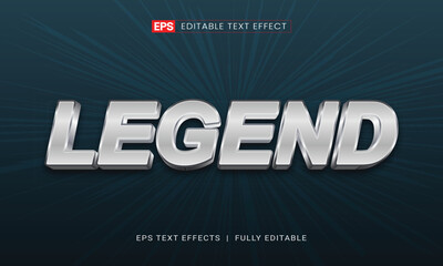 Legend 3d editable text effect