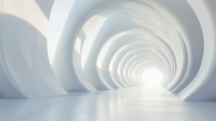 Fototapeta premium Abstract White Futuristic Background with Fractal Patterns
