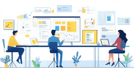 Engineers collaborating on innovative smart technology prototypes in a dynamic workspace filled with ideas and creativity