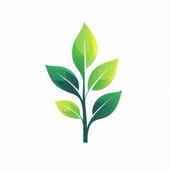 Vibrant Growth Logo, a minimalist design showcasing a green sapling pattern on a white background, symbolizing content optimization and growth