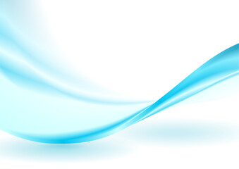 Obraz premium Bright blue smooth blurred wavy abstract elegant background. Vector design