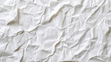Obraz premium Crumpled White Paper Texture Background 