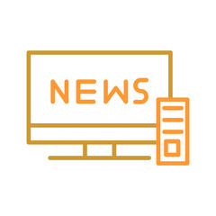 TV News Vector Icon