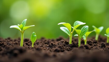 Naklejka premium New beginnings The first steps of a garden