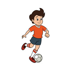 child playing football