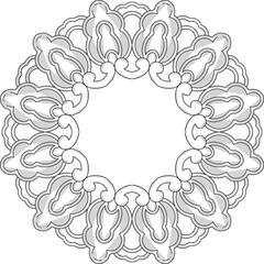 Sketch vector illustration silhouette design image icon logo symbol mandala rosette decoration ornament 