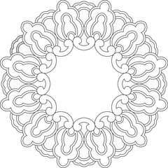 Sketch vector illustration silhouette design image icon logo symbol mandala rosette decoration ornament