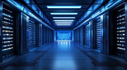 Sci Fi empty garage tunnel, warehouse, futuristic modern background.