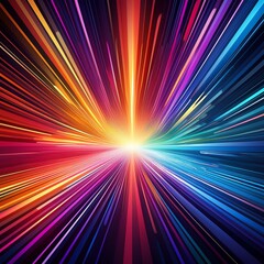 abstract background with colorful lines converging to a center point