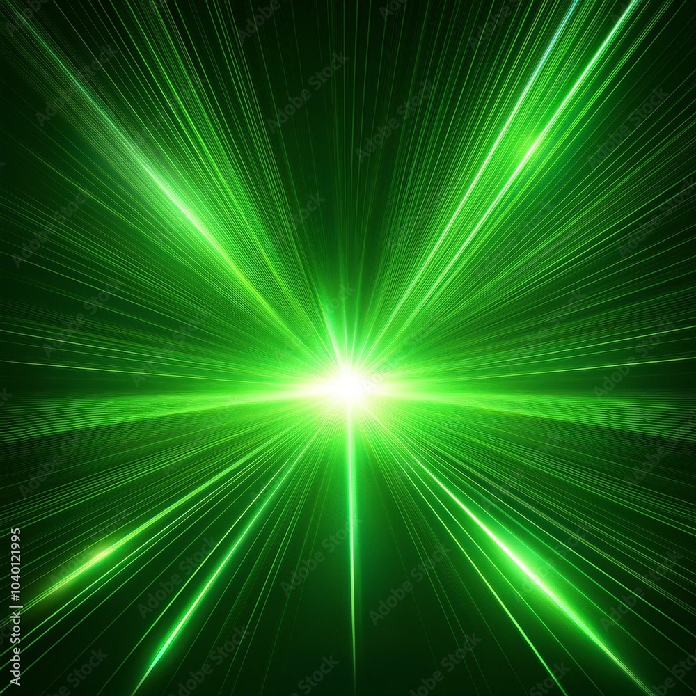 Canvas Prints abstract green light overlays burst effect with digital lens flare ai generated