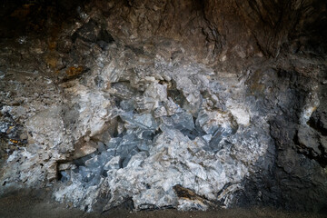Geodas de cuarzo en la cueva de Pulpí, Almería