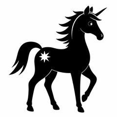 Christmas Horse Black silhouette