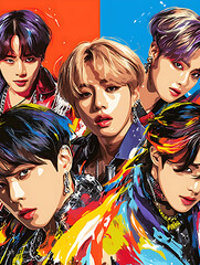 Obraz premium K-pop idol illustration