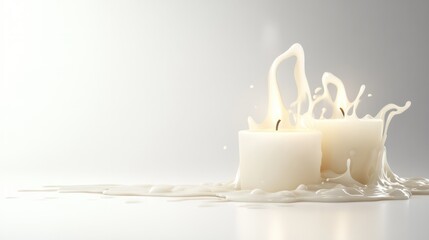 Candle milk white background simplicity.