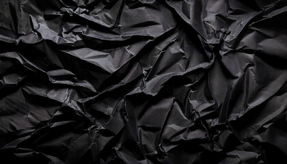 black crumpled paper texture background and wallpaper