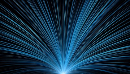 blue fiber lines light on black background