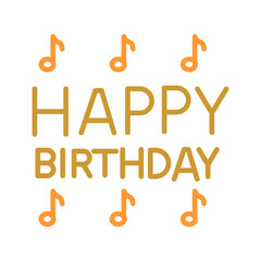 Happy Birthday Song Vector Icon