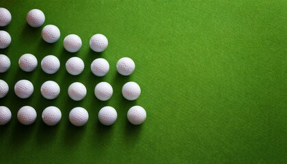 golf balls pattern on green background abstract minimalist sport recreation