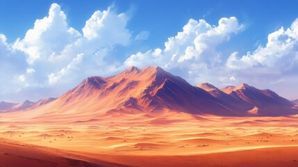Naklejka premium Desert Mountains Landscape