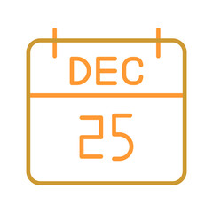 25 December Vector Icon