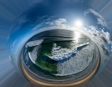panorama of a stormy sea hdri environment map round panorama spherical panorama equidistant projection 360 high resolution panorama