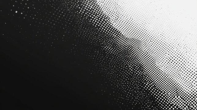 Abstract black and white halftone pattern background,  digital art, geometric graphic, digital art, modern design, texture,  pattern, monochrome, digital art.