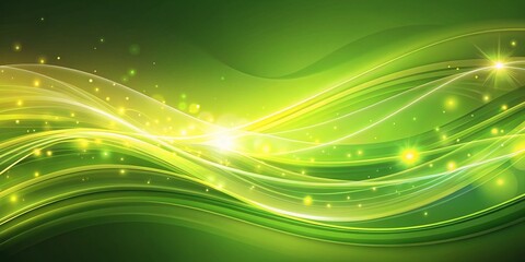 Fototapeta premium Modern Lime Soft Luminous Curves - Digital Backdrop Illustration for Creative Projects
