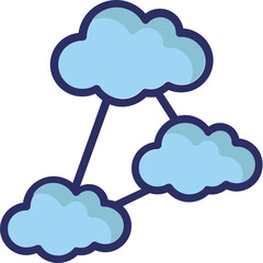 Cloud vector icon with an isolated backround