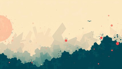 Abstract art with geometric shapes