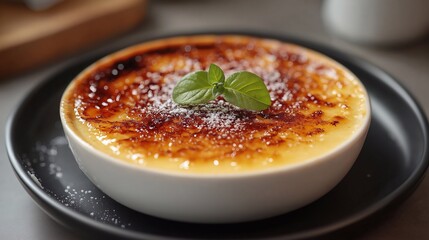 Close-up creme brulee