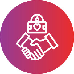 Philanthropy vector icon style