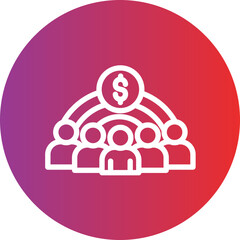 Charity Fund vector icon style