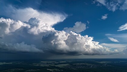 Naklejka premium timelapse of evolutionary clouds in the sky cumulonimbus clouds