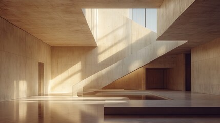 Obraz premium Modern Minimalist Architecture with Light