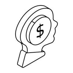 A beautiful design icon of investor