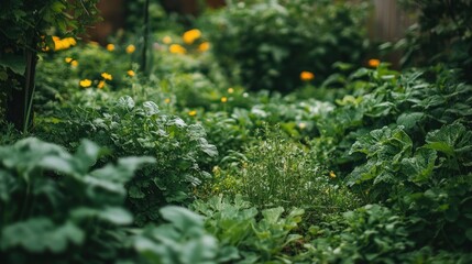 Close-up View of Lush Greenery