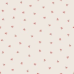 Red berries on a biege background