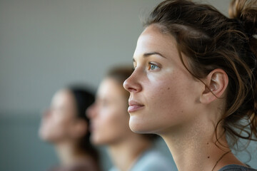 Fototapeta premium Helping a patient with physical therapy in a rehabilitation center generative AI technology