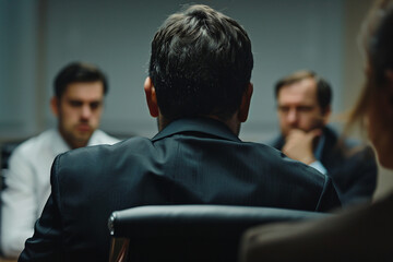 Portrait of a mature businessman in a business suit generative ai