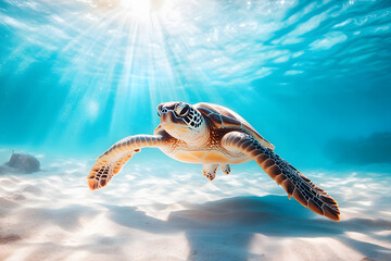 sea turtle on the beach