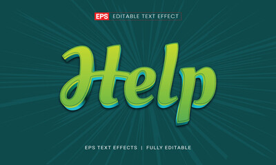 Fototapeta premium Help 3d editable text effect