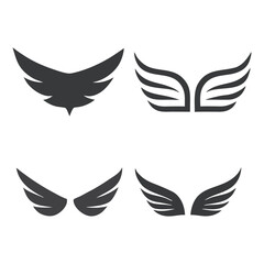 Abstract Wing Icons  Sleek Vector silhouette Line Art Set.