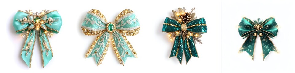 Glowing Emerald Bow with Enchanted Touch