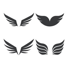 Abstract Wing Icons  Sleek Vector silhouette Line Art Set.