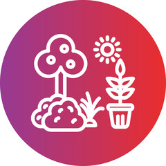 Garden vector icon style