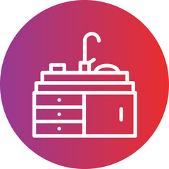 Sink vector icon style
