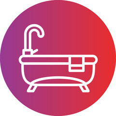 Bathtub vector icon style