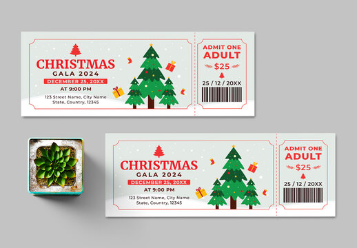 Christmas Event Ticket Design
