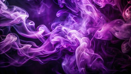 Fototapeta premium Mysterious Purple Smoke Against a Black Background for Captivating Visuals