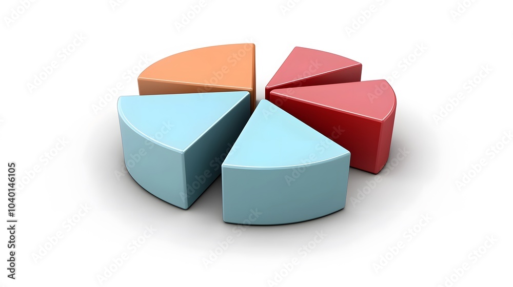 Poster A clean and modern cluster segment chart, with circular sections color-coded to show business segments, no background